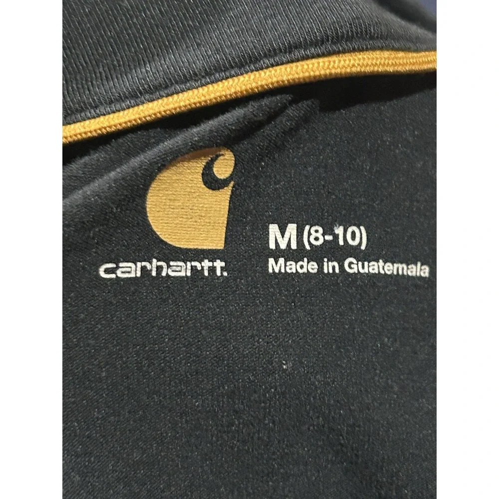 Carhartt Force Quarter Zip Pullover Womens M 8-10 Black Long Sleeve Base Layer